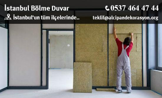 İstanbul Bölme Duvar İletişim Bilgileri